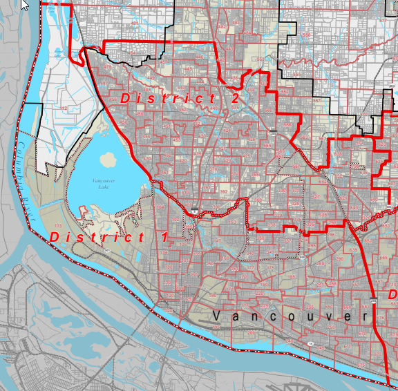 map of Clark County District 1 